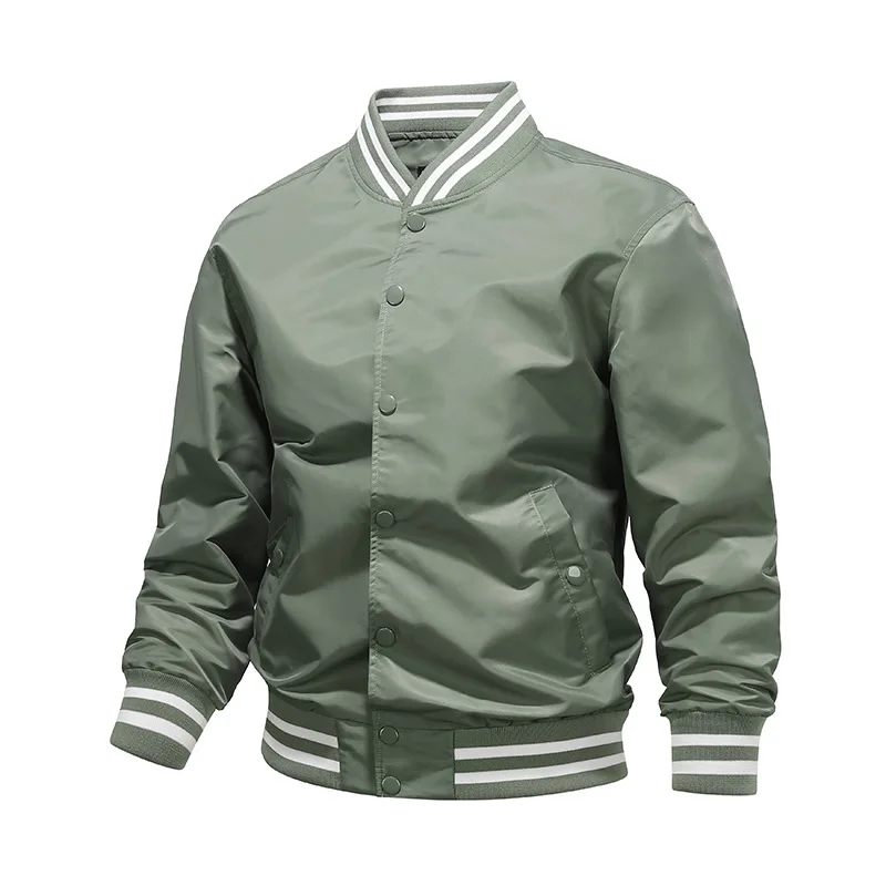 SAZ Wholesale 100% Polyester Casual Satin Varsity Bomber Baseball Woodland Traf Zara Homme Luxury Winter Jacket Men