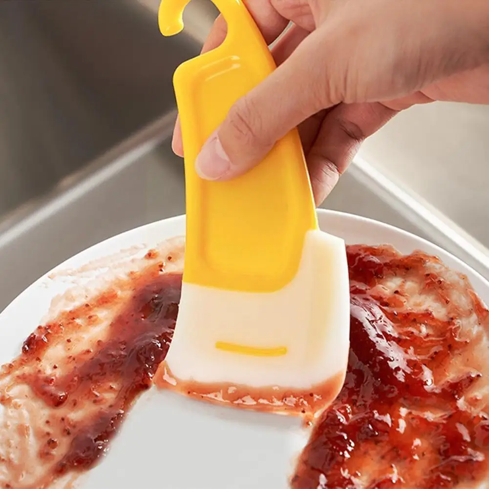 

Kitchen cleaning shovel Silicone Kitchen Spatula Cake Scraper Baking Washing Pan Dish Pastry Cleaning Tools Fry Pot Brush D M4P3