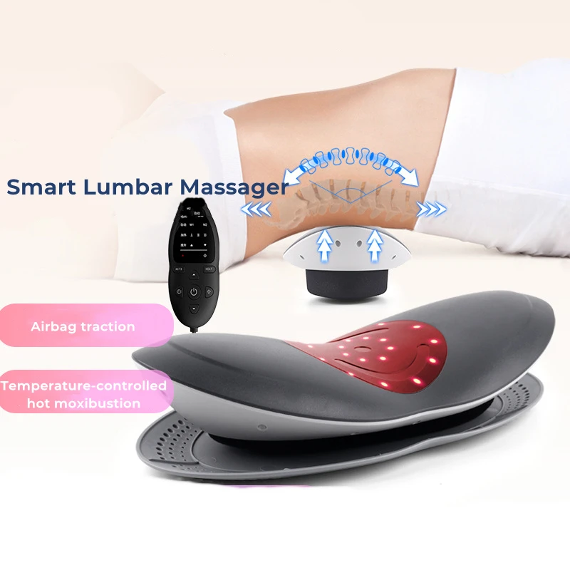 

Electric Back Massager Lumbar Traction Waist Strecher Hot Compress Physiotherapy Pain Relief Health Care Lumbar Spine Massager
