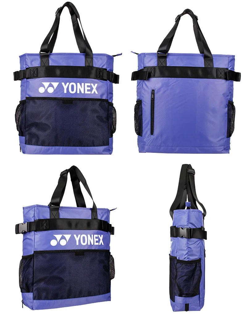 YONEX Portable 2 Pcs Badminton Bag BA222 Carry Shoulder Bag Men Women Racquet Sport Tote Bag Tennis Racket Bag with Mesh Pocket