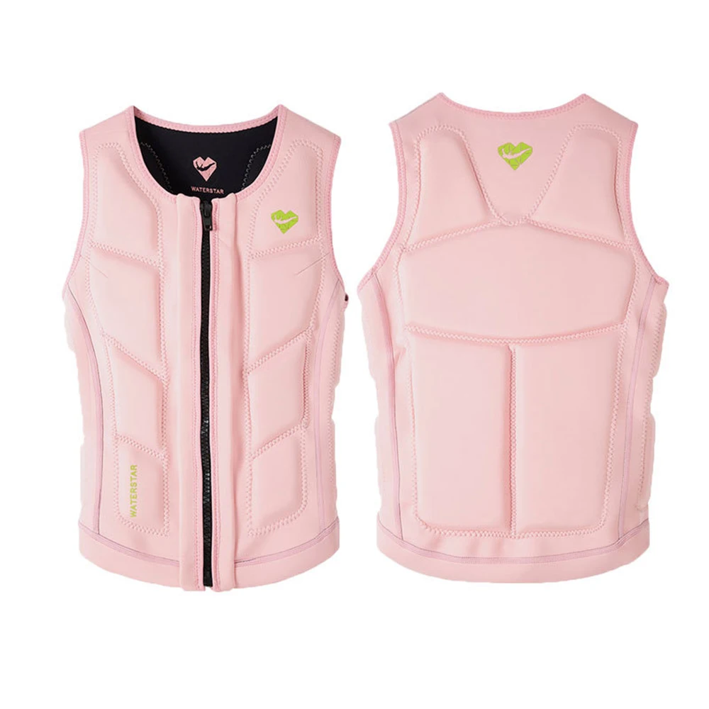 New Adult Ladies Life Jacket Neoprene Water Sports Buoyancy Vest Swimming Surf Crash Vest Floating Jacket Portable Life Jacket