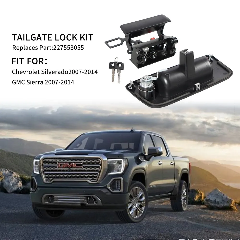  Ручка задней двери с замком безеля 227553 Замена для Chevrolet Silverado и gMC sierra 1500 2500 3500