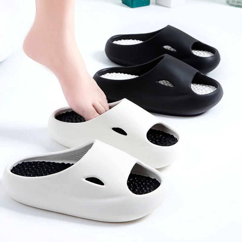 2023 Thick Platform Bathroom Home Slippers Women Outdoor Soft Sole Couple Slides Shoes Woman Non Slip Flip Flops Beach Sandals