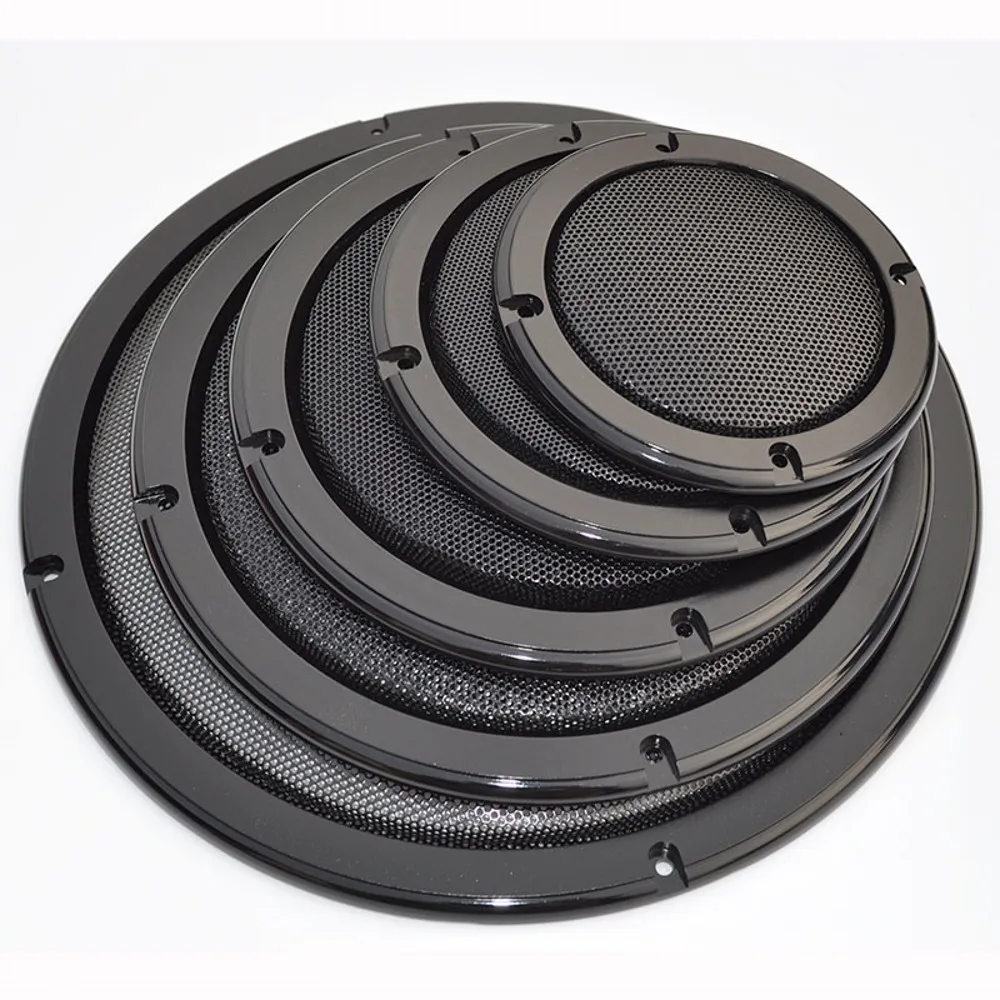 

1pcs 1# 2/4/5/6.5/8/10 Inch Black Speaker Grille Car Subwoofer Dust Net Loudspeaker Grill