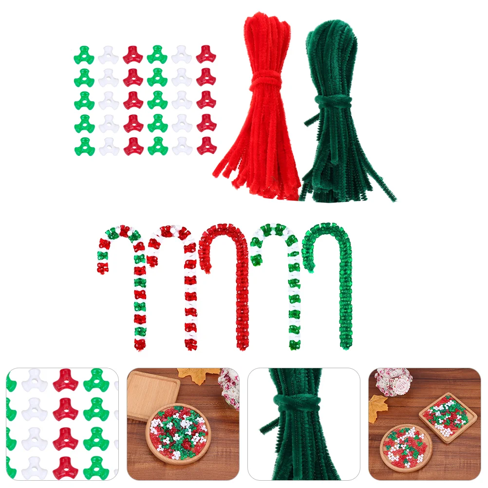 

1 Set Christmas Decor Beads Plastic Trident Beads DIY Beads Parts
