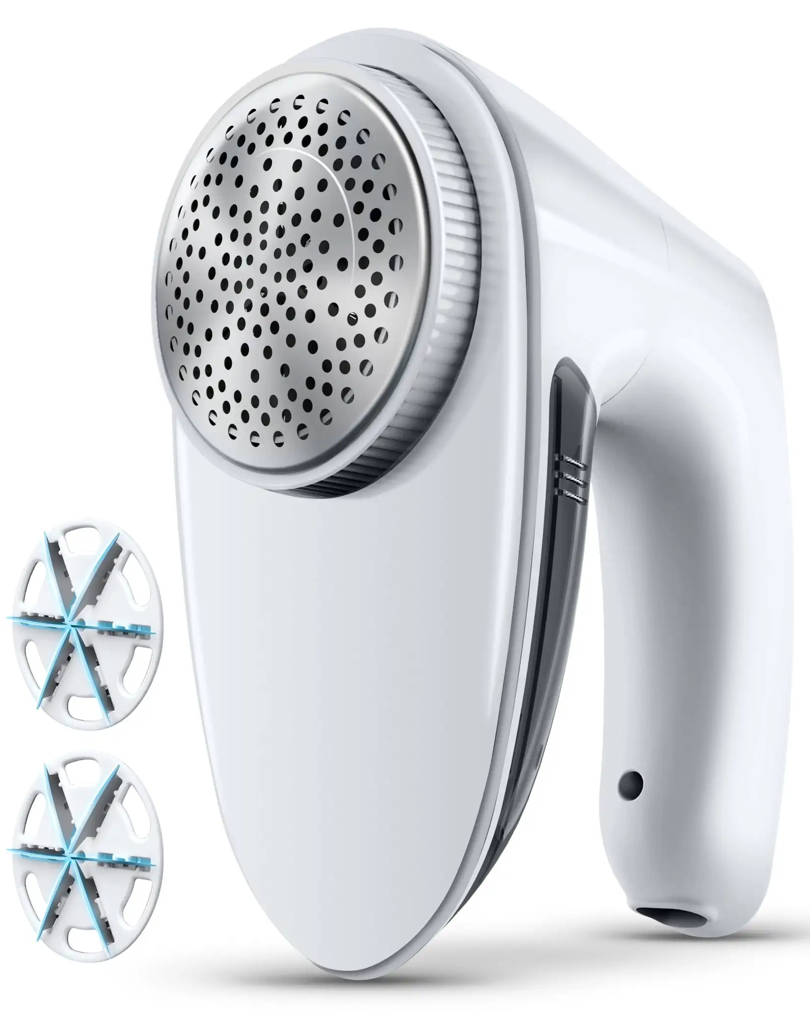 

Fabric Shaver Lint Remover - Fabric Defuzzer Lint Fuzz Pills Remover with Quandruple Protection & 2 Replaceable 6-leaf Blades,