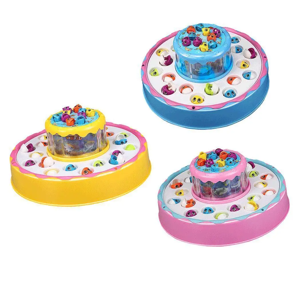 

Electric Fishing Play Set Musical Toy with 30 Fish and 4 Fishing Poles