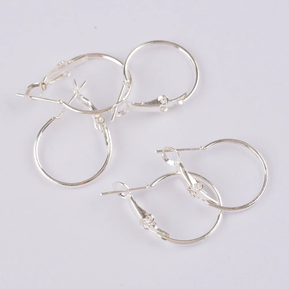 

Оптовая Продажа 1000 шт кольцо с серебряным покрытием Серьги находки для изготовления ювелирных изделий