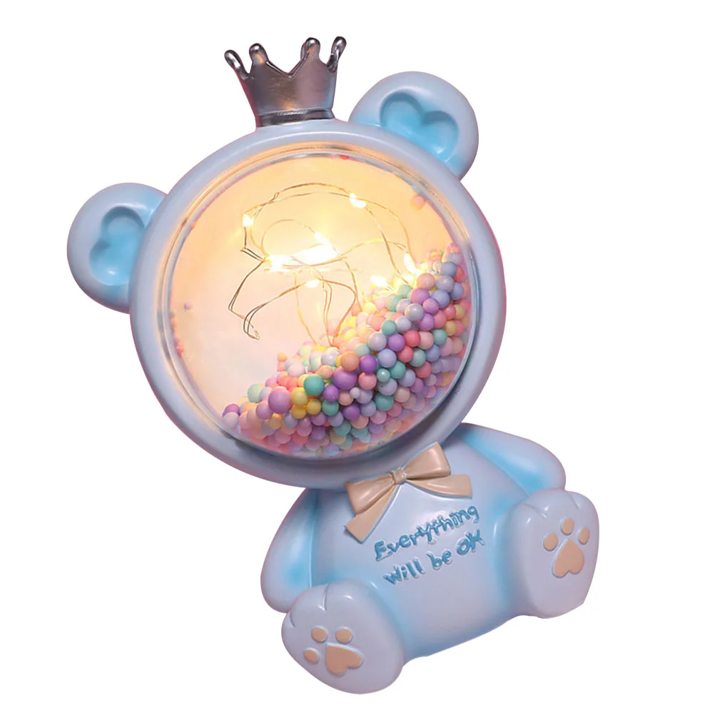 

Очаровательный маленький ночник с космическим медведем, настольное украшение, домашняя Ночная лампа