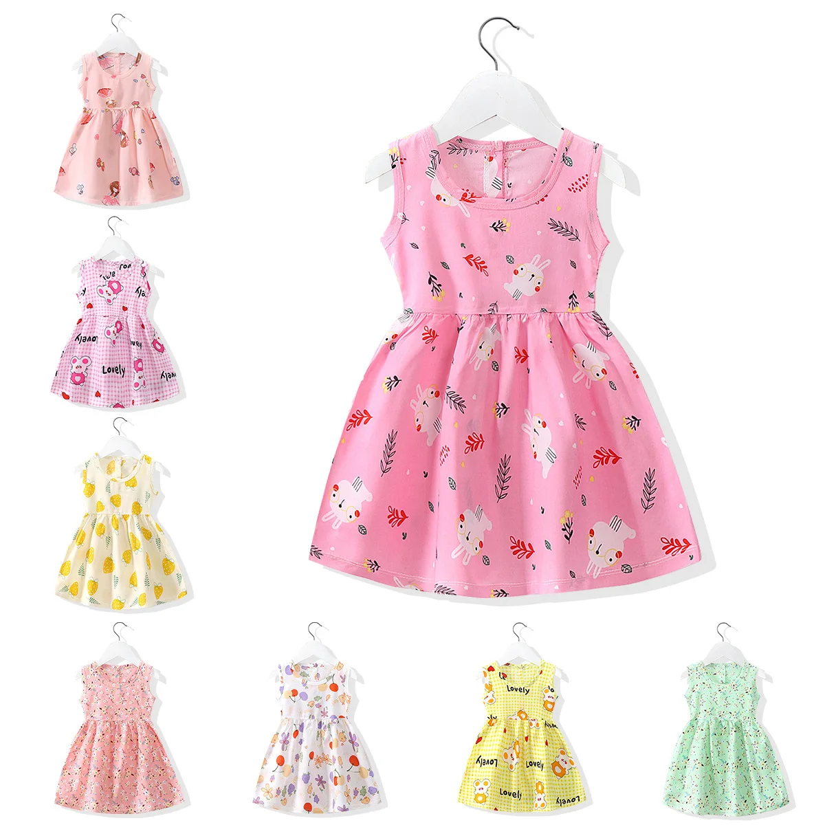 

Baby Girls Dress Clothes Kids Sleeveless Princess Dress Pageant Gown Wedding Birthday Party Sundress Dresses for Girls 0-5Y