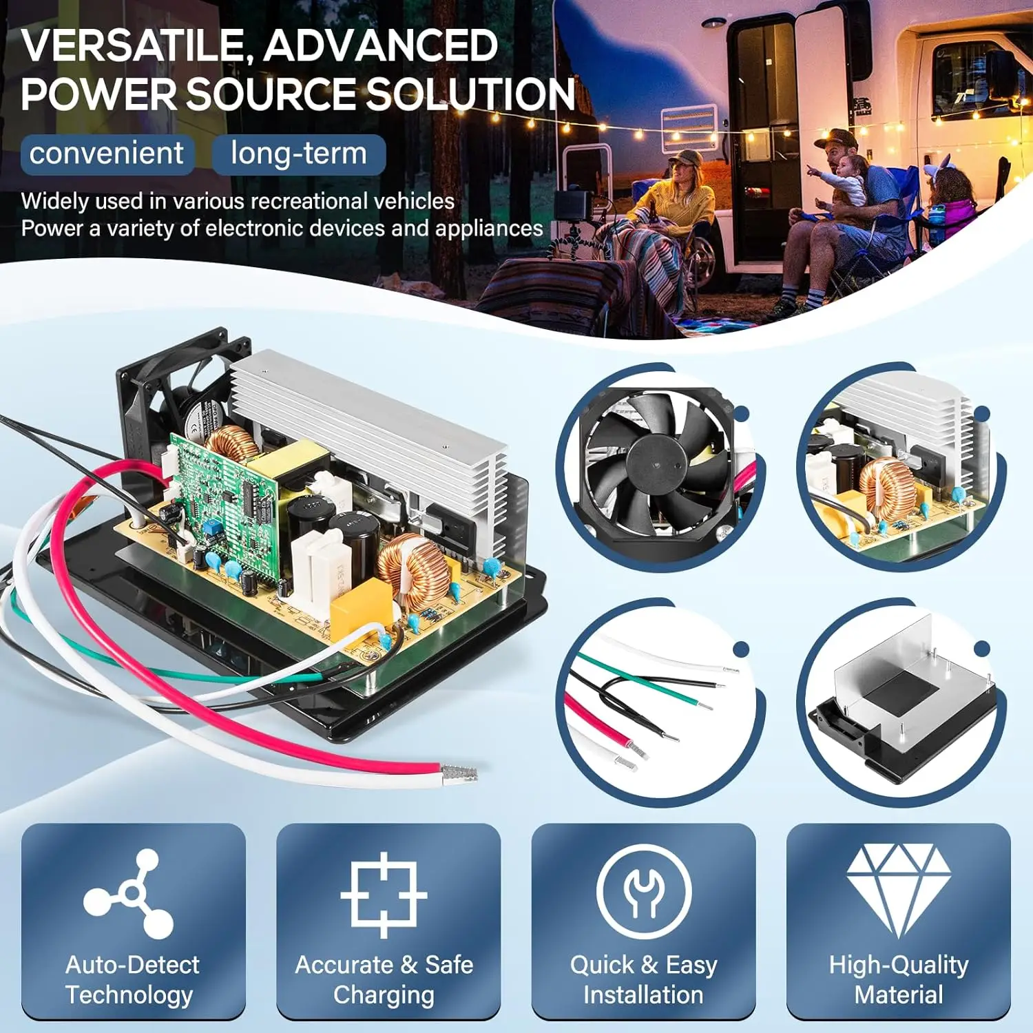 TM WF-8955-AD-MBA RV силовой преобразователь материнская плата в сборе 55 А для трейлера