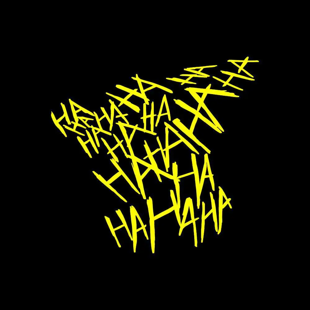 

HAHAHA Helmet Sticker Novel Joker Hahaha Decals Stickers Funny Graffiti Car Sticker Waterproof Stickers For Water Bottles