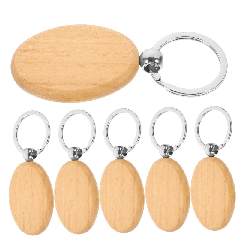 Пустые деревянные брелки для рукоделия 30 шт.