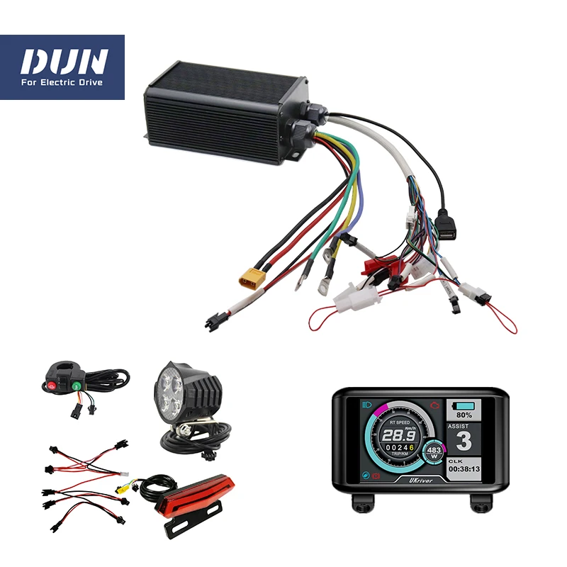 

Easy Convert PAS Bike Controller 45A BLDC Programmbale with Colorful Display UKC1 Lamp Light Kits for Electric Bicycle