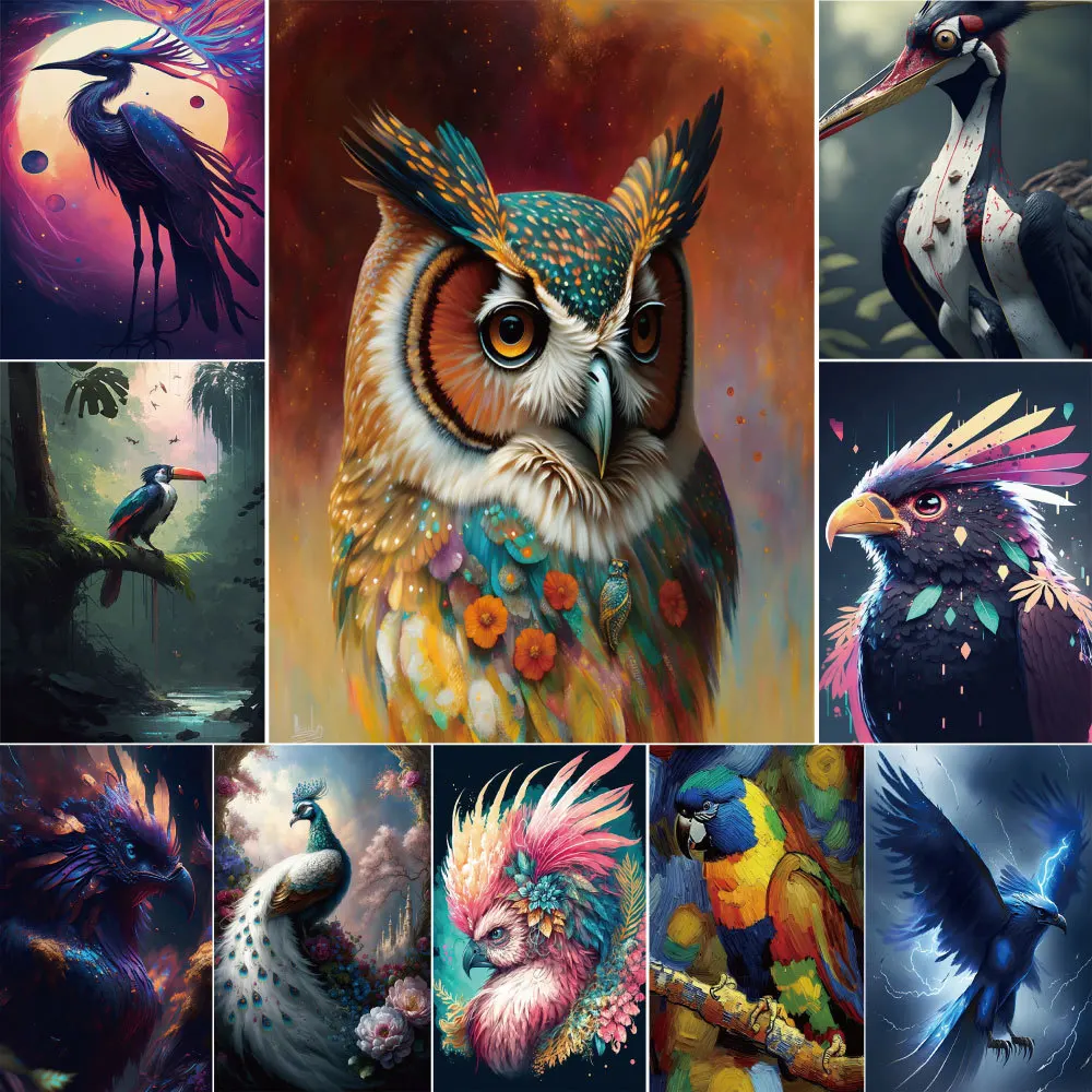 

Вышивка крестиком 11CT с принтом птицы Совы попугая полный комплект ручной работы Рукоделие Вязание оптом штампованная распродажа