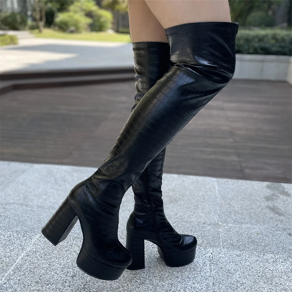 Женские обтягивающие Сапоги выше колена элегантные привлекательные эластичные