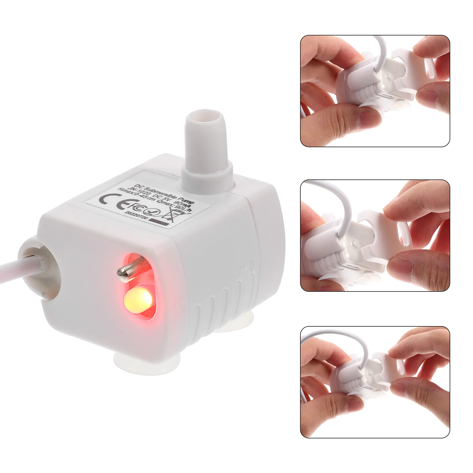 

Pump Fountain Water Cat Petreplacement Submersibledrinking Mini Dispenser Fountains Bowl Quiet Accessories Supplies Dog Pumps