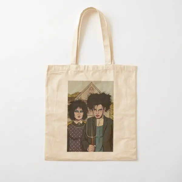 

Холщовая Хлопковая сумка унисекс в готическом стиле, повседневный дизайнерский складной тоут на плечо с принтом для покупки продуктов, английская Мода