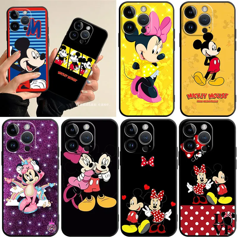 

Mickey Mouse and good friend Minnie Phone Case for iPhone 11 14 13 12 Pro Max 7 8 6 6S Plus XR XS X 13mini 12mini Silicone Cover