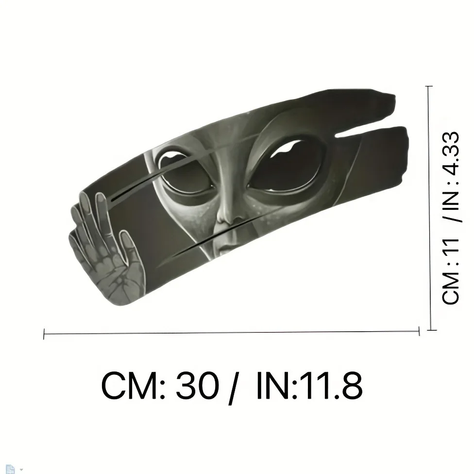 

Наклейка с изображением инопланетянина из стекла, наклейка с изображением трещин, наклейка с изображением инопланетянина, Модифицированная наклейка