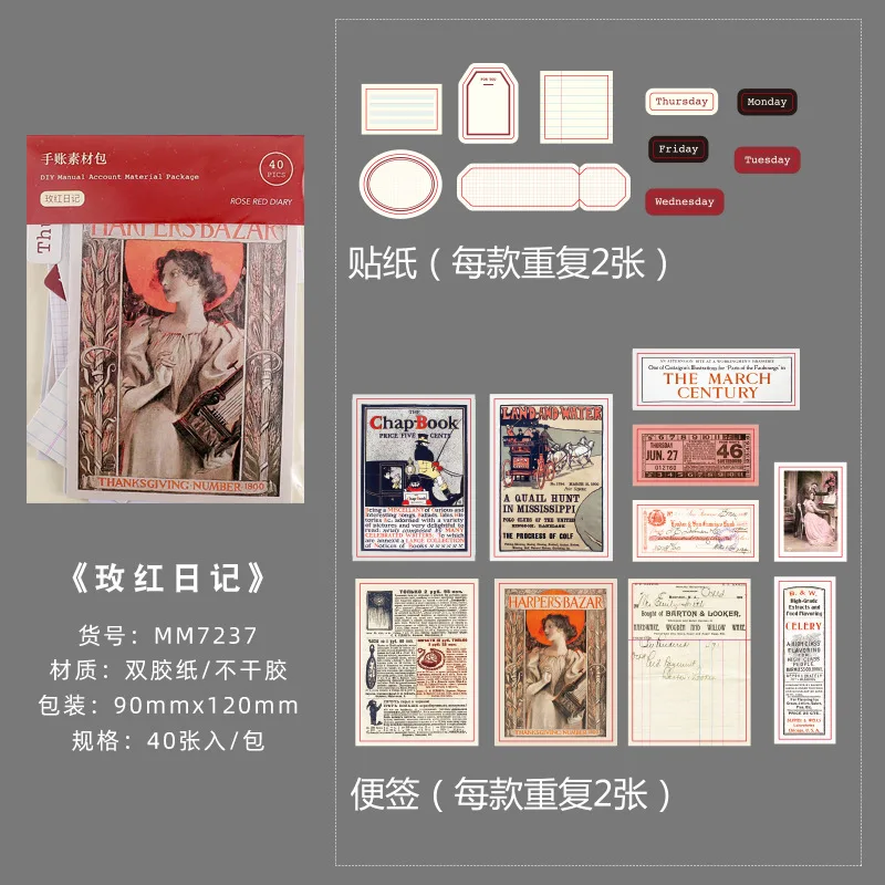 

Бумажные стикеры Alideco 40 шт.