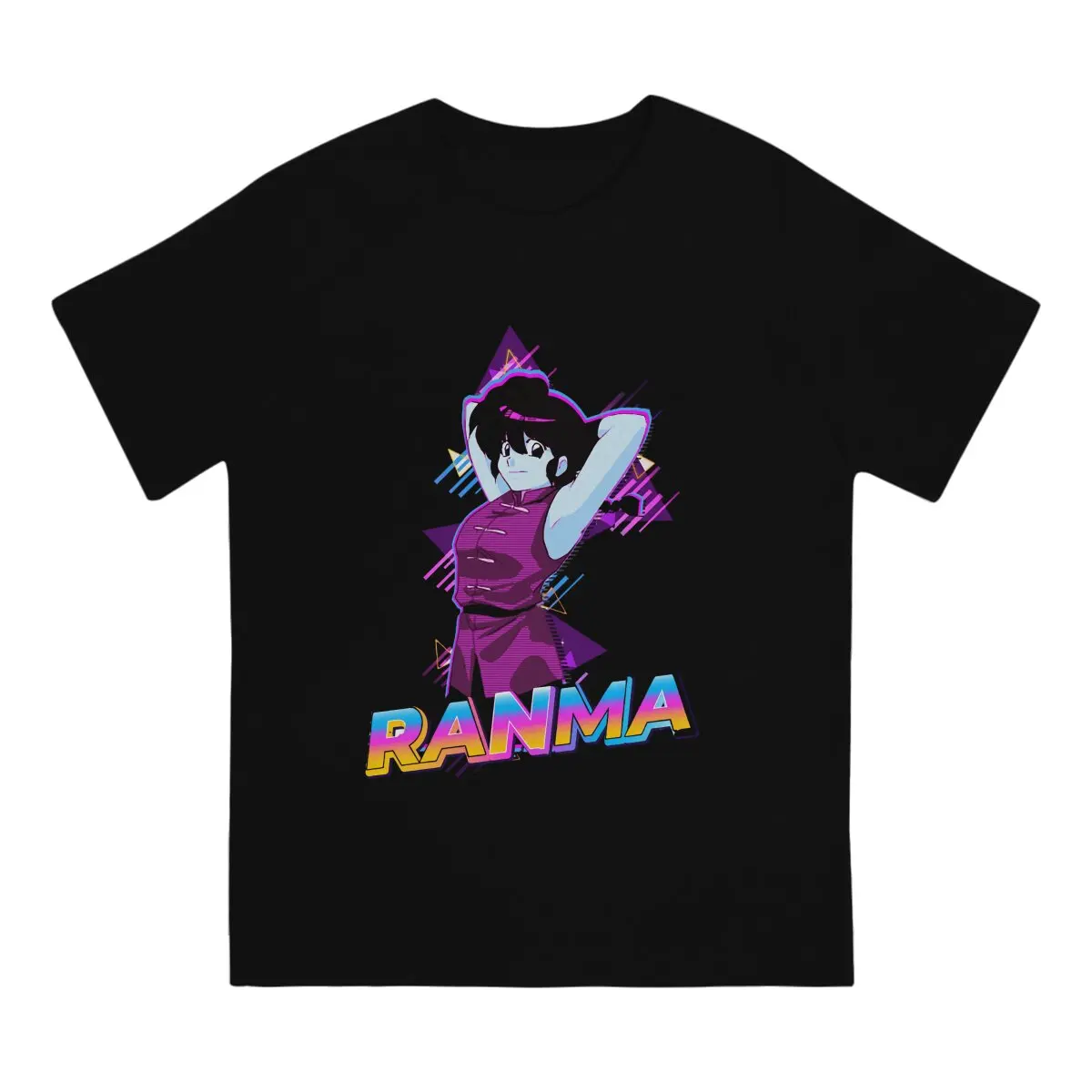 

Satome Classic Men's T Shirt Ranma Manga Vintage Tee Shirt Short Sleeve O Neck T-Shirts Pure Cotton 6XL Clothing