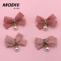 modie girl new bow pearl hairpin sweet and cute childrens bangs hairpin hair accessories