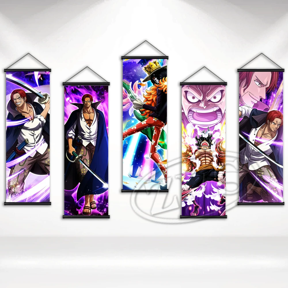 Постеры HD Pint One Piece, холст Shanks, настенное искусство, Брук, живопись, Обезьяна D. Luffy подвесные свитки Модульная картина домашний декор