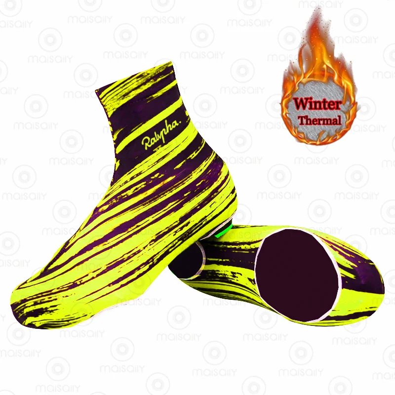 

2023 New Ralvpha Men's Cycling Shoe Cover Unisex Thermal Fleece Shoe Cover Riding Equipment Winter Shoe Cover 5 Colors