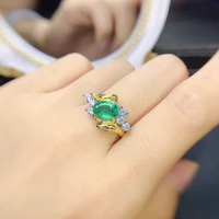 natural colombian emerald ring 925 silver 6x8 mm love gift stone ring aaaa goddess special