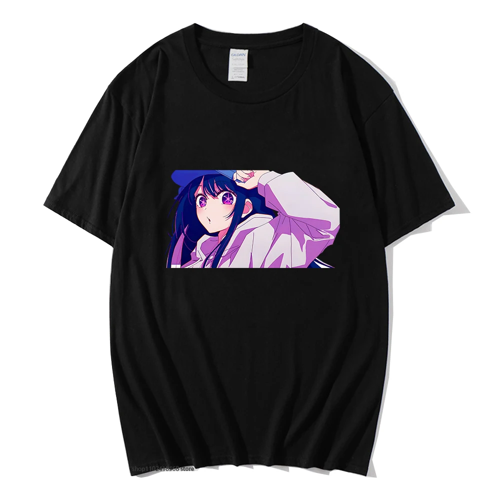 

Cartoon Oshi No Ko Print Summer Men/Women O-Neck T-shirt Casual Cotton Short Sleeve Pullover Fashion Streetwear Unisex Clothing