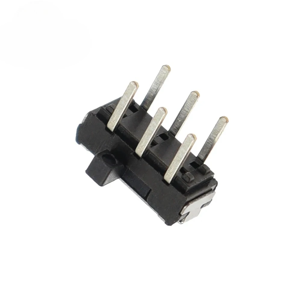 Фото Миниатюрный ползунковый переключатель MSK-22D18 2P2T DPDT DIP, 6-контактный, боковой, черный №5