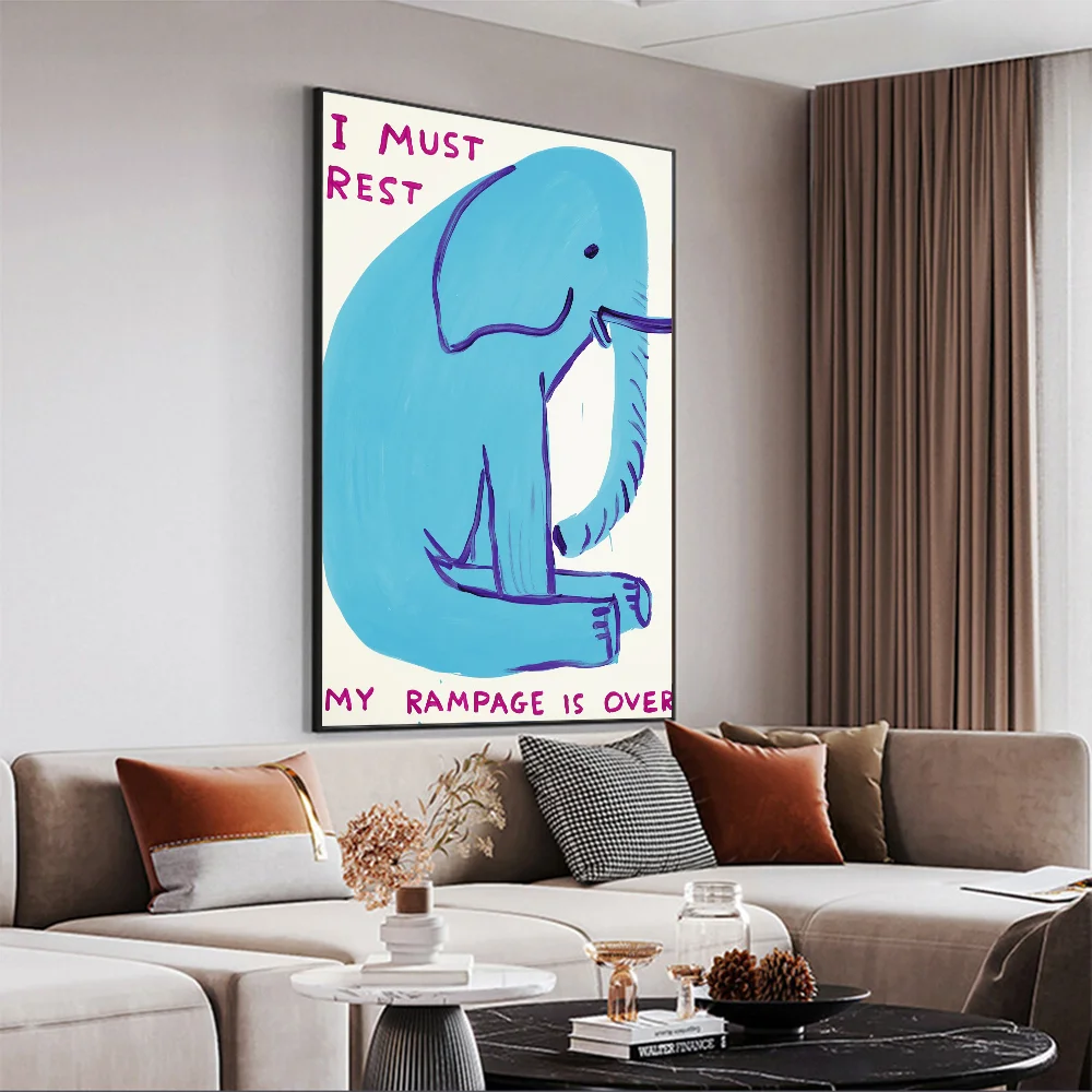 Фото D-Aavid S-Shrigley Art Nordic Classic аниме постер необычная наклейка на стену для гостиной, бара, украшения, декор, художественные наклейки на стену №5