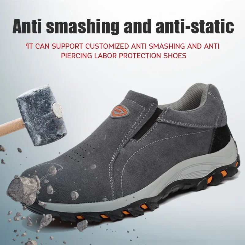 

2023 Lightweight Work Safety Shoes For Man Breathable Sports Safety Shoes Work Boots S3 Anti-Smashing Anti-iercing