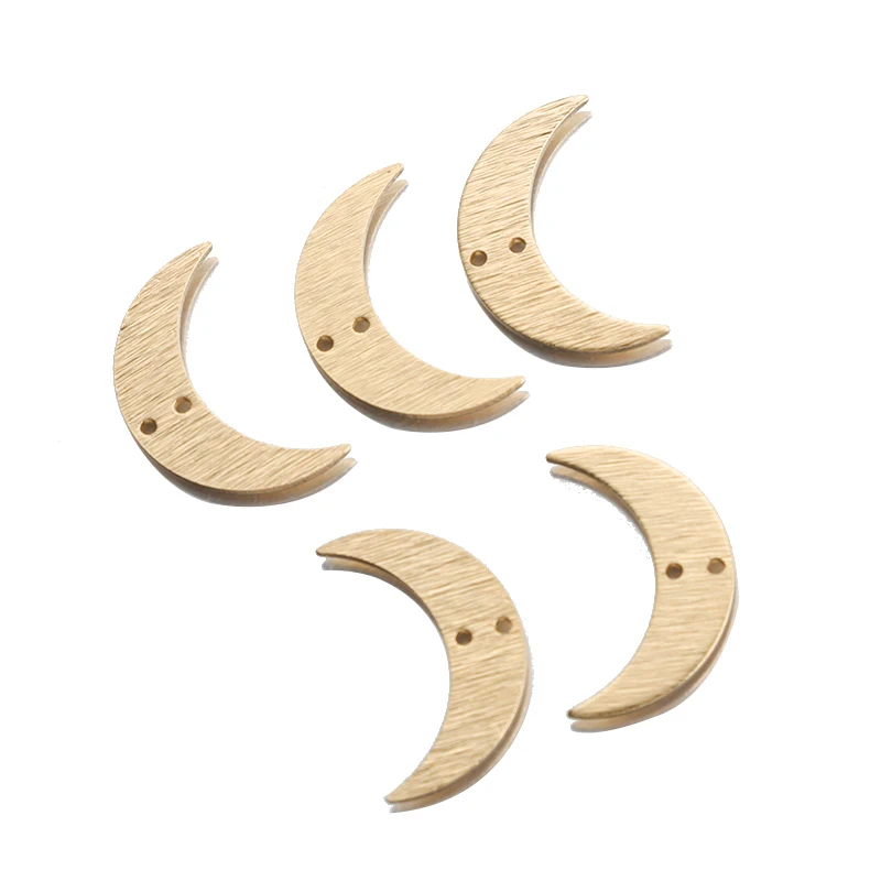 

20Pcs Raw Brass Textured Crescent Moon Celestial Jewelry Charms Pendant For Diy Boho Earrings Necklace Making Bracelet Findings