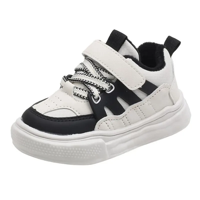 

Autumn Winter Girl Children Sport Shoes Breathable Plush Warm Boys Sneakers Boots Soft Light WIth Fur Outdoor Kids Running Shoes