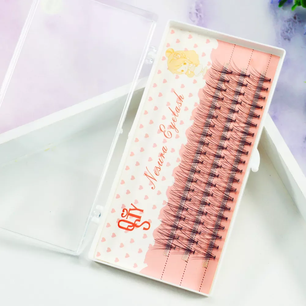

60pcs Natural Long Individual Cluster Eyelash Extension Professional 10D Mink False Eyelashes Makeup Faux Soft Eye Lashes