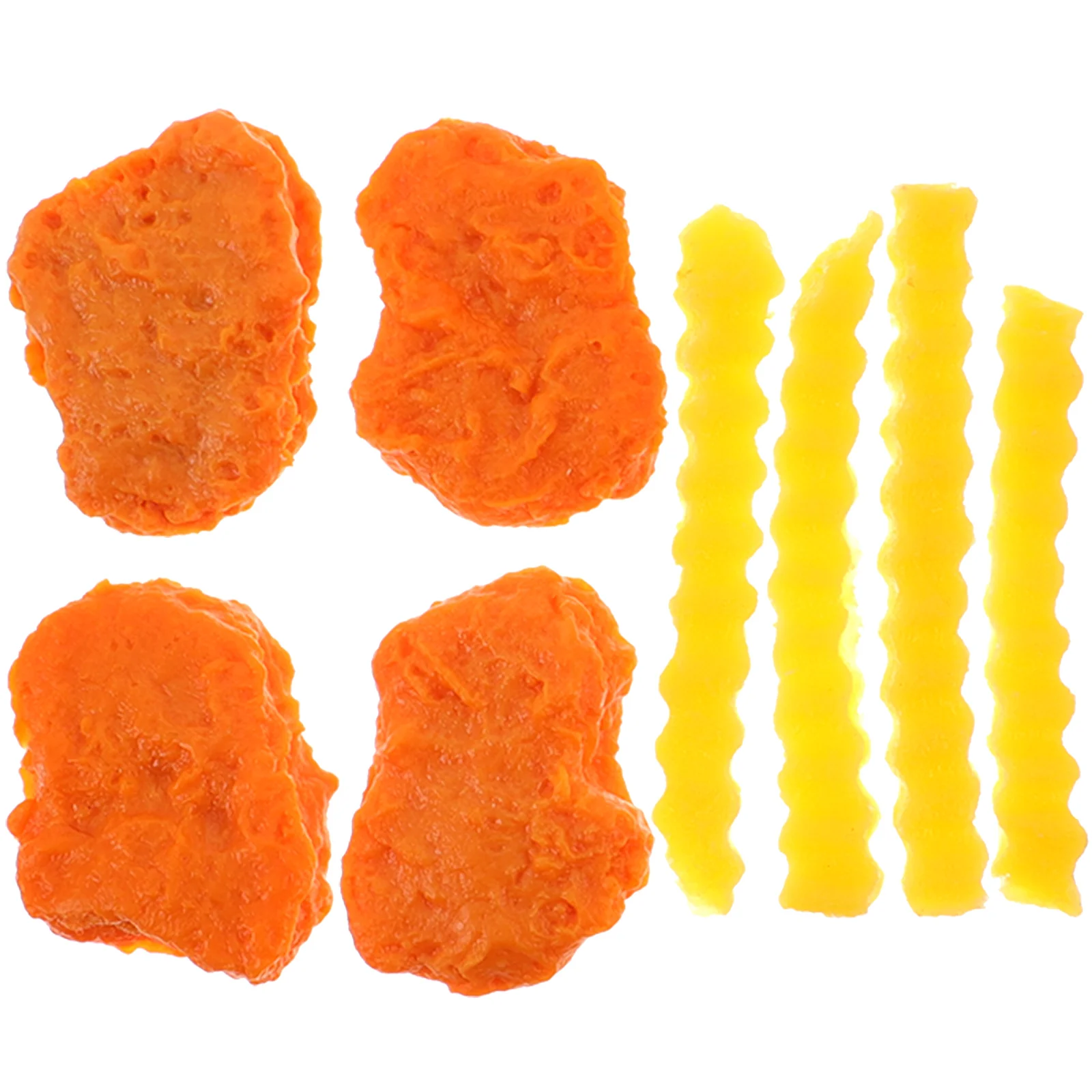 

Fake Chicken Nuggets French Fries Simulated Food Wear-resistant Decor Pvc Model Realistic Showcase