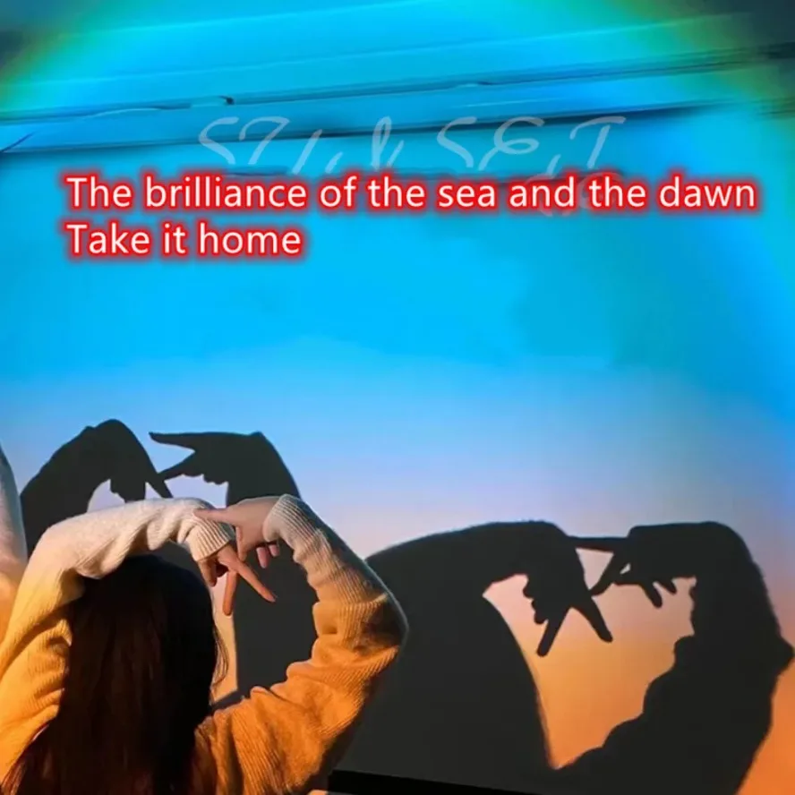 Светодиодная лампа для проектора заката с красочной световой атмосферой спальни