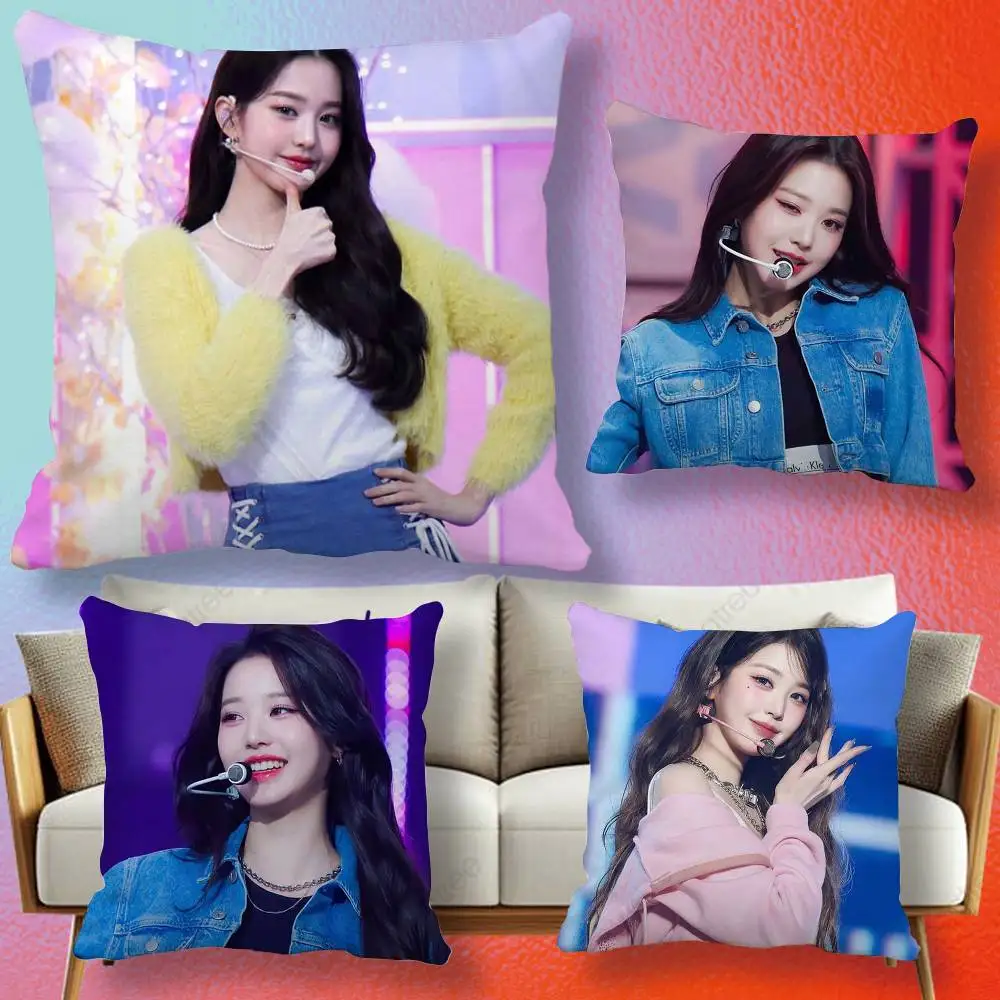Фото Корейская K-pop подушка с изображением Джей-Джо (Джанг Вон-ён), подарочная, с цифровой печатью высокого разрешения, яркий узор, для дома. №1
