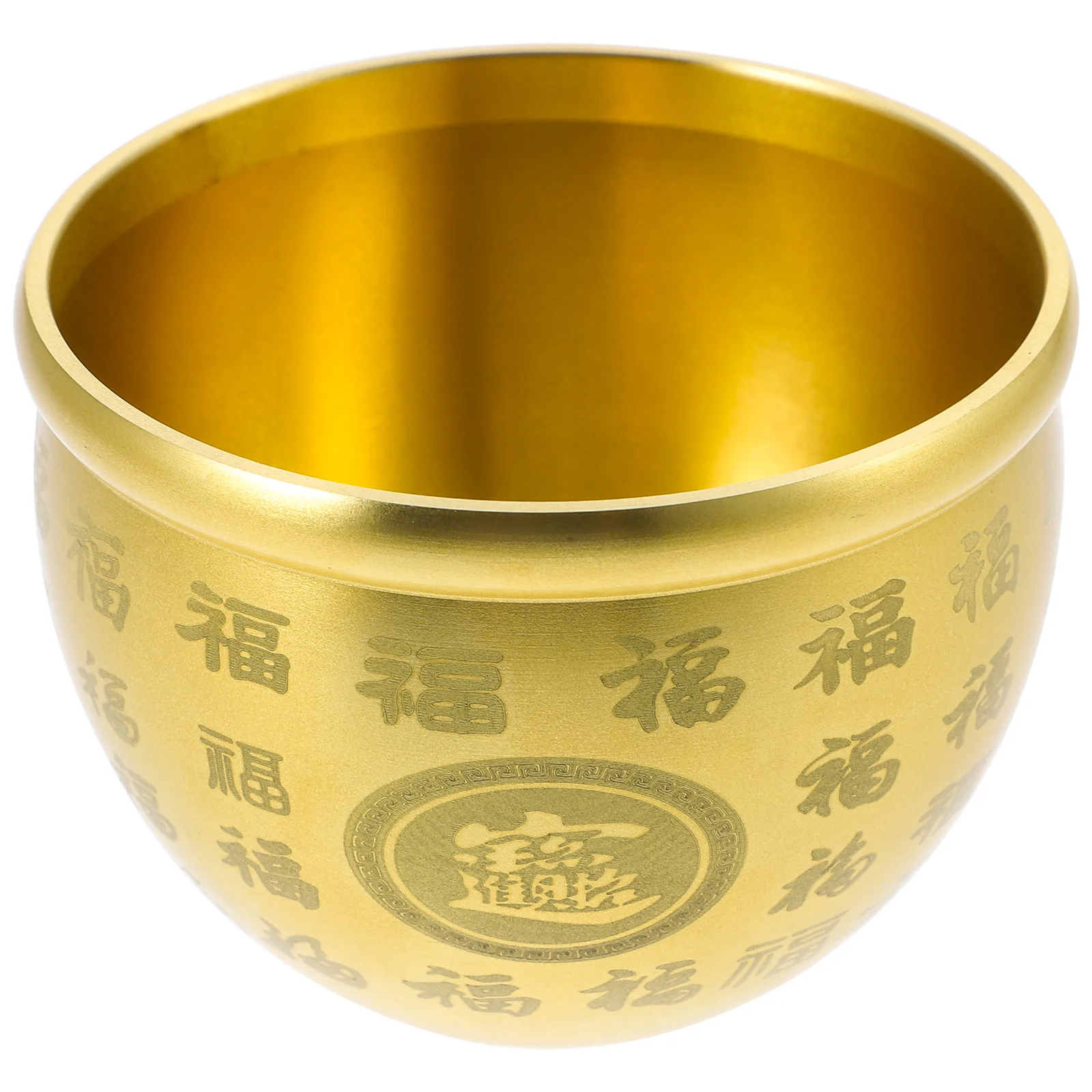 

Bowlbrass Treasure Chinese Basin Moneyfortune Offering Cup Supplies Porsperity Figurine Altar Drinking Ornament Decor Mug