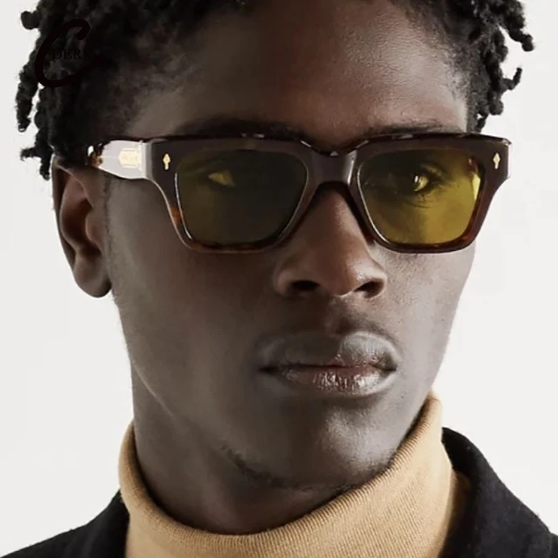 Элегантные винтажные прямоугольные ацетатные черепаховые оттенки ручной работы