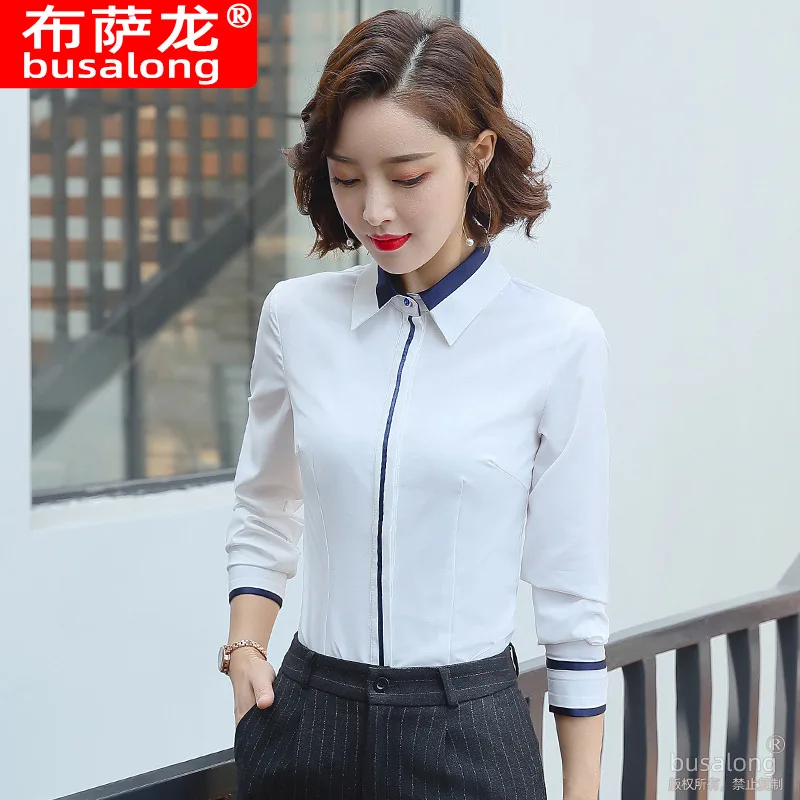 

Spring, Summer, Autumn and Winter Long-Sleeved Shirt Women's Business Suit Slim-Fitting Work Clothes Business Formal Wear Temper