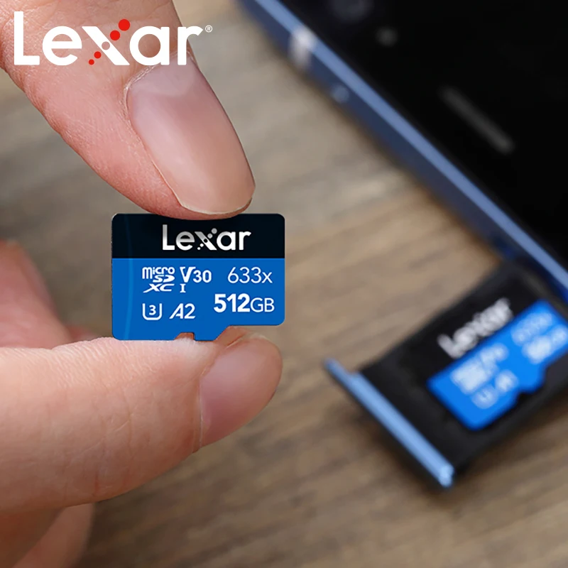 SD-карта Lexar оригинальная карта памяти Micro SD 633X флэш-карты 128 ГБ 256 64 32 512 SDXC 4K Class 10 для