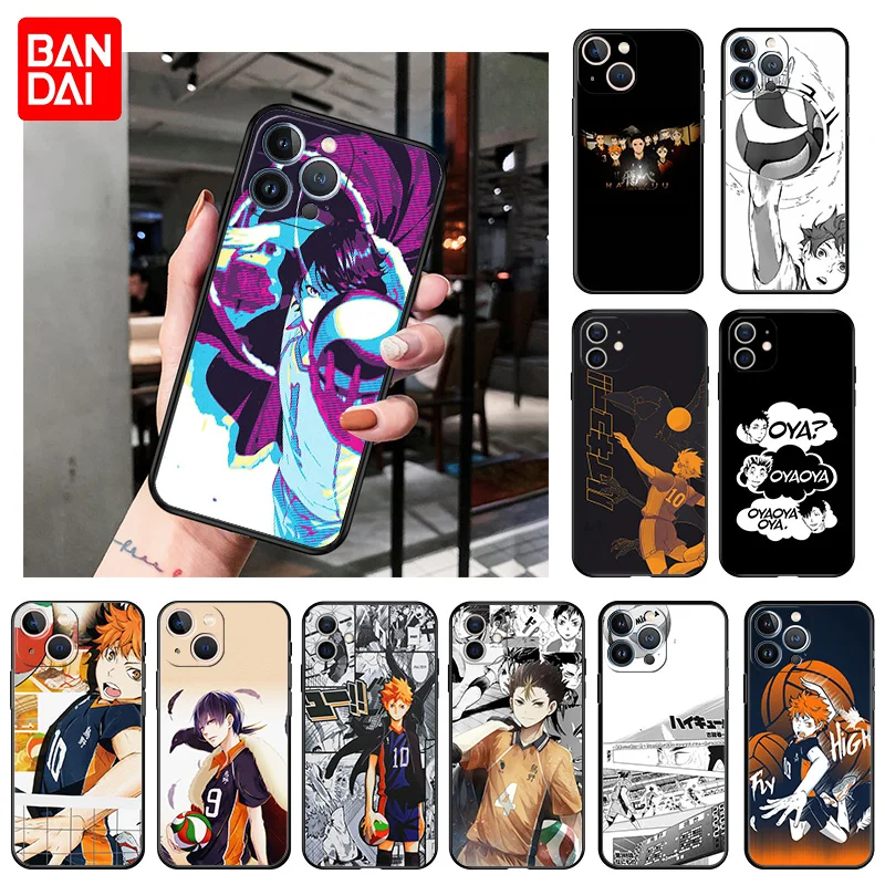 

Cartoon Haikyuu Hinata Silicone Phone Case For iPhone 13 12 11 Pro XS Max XR SE X 12 13 Mini 8 7 6s Plus Luxury Soft Black Cover