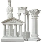 Архитектурная модель, римская колонна, греческая модель здания храма, украшение для дома, Европейский декоративный пластырь, стойка, скульптура из смолы