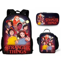 stranger things school bags for kids boys girls hellfire club bomber printing teens school bags children schoolbag knapsack