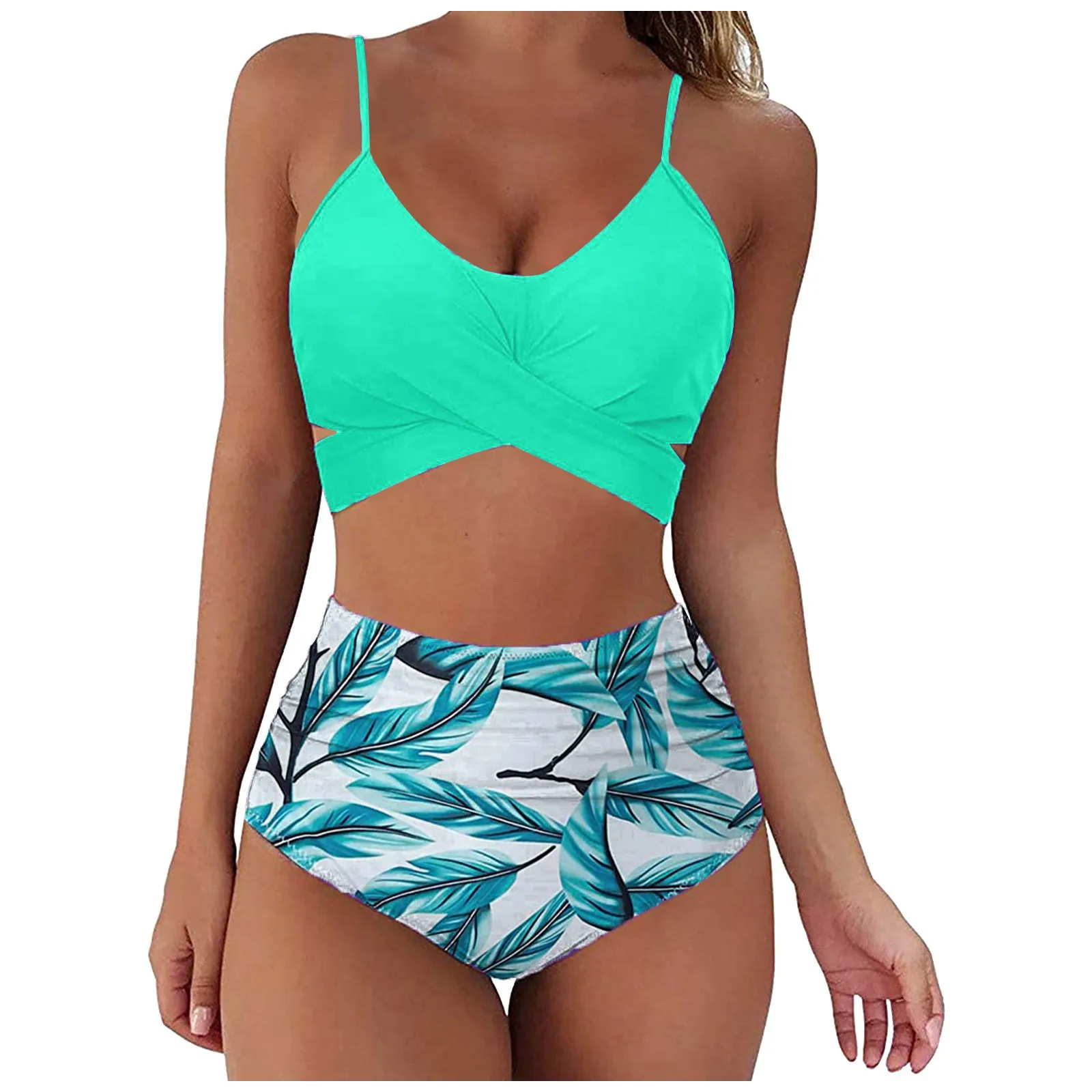 

2022 New High Waist Bikini Sexy Swimsuit Women Push Up Bathing Suit Bikini Set Plus Size Swimwear Women Beach Swimming Suit