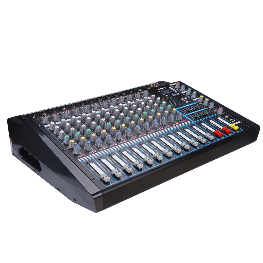 Купи 2020 New Style 12 Channels Audio Sound Power Mixer with BT Console 99 DSP Digital Effects за 14,083 рублей в магазине AliExpress