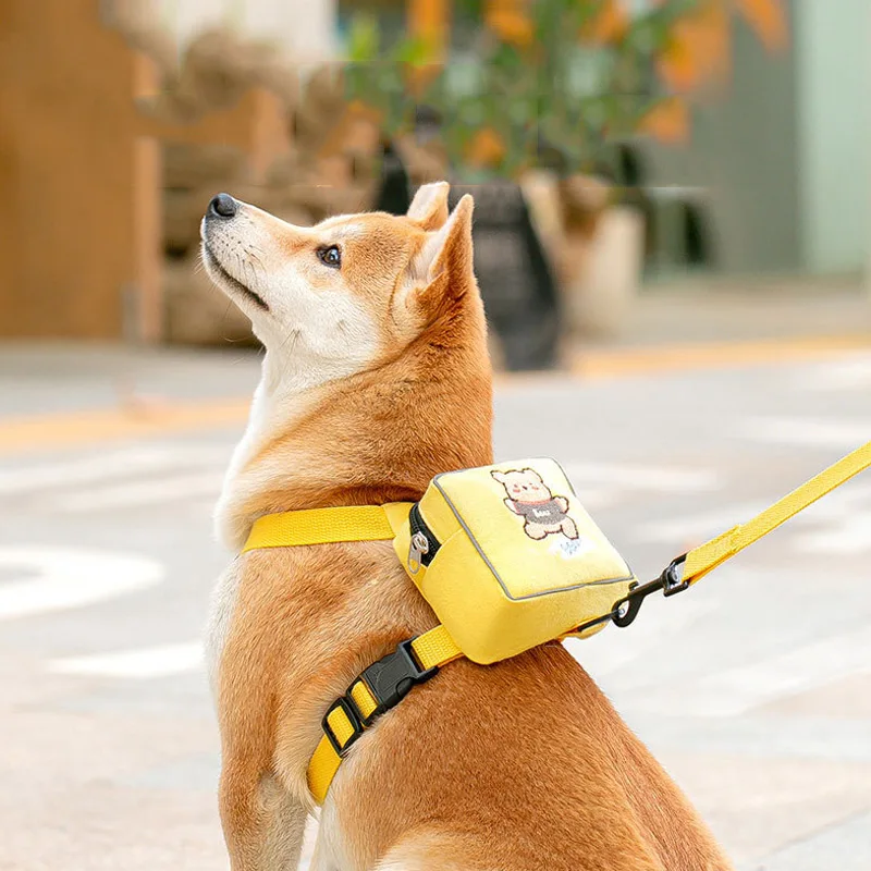

Ошейник для собак, кошек, поводки, Тяговая веревка, Регулируемый рюкзак, стильный всесезонный нагрудный ремень для прогулок, кошек и собак